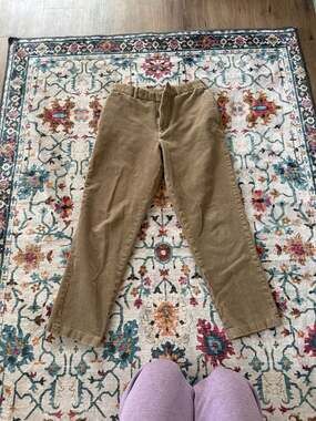 Uniqlo Men's Tan Corduroy Straight Leg Stretch Pants Size S